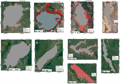 The quantification of the extent of flooding on selected major Afrotropical lakes to guide management implications